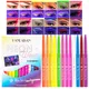 Crayon Eye-Liner Fluorescent Coloré Liquide Waterproof Arc-en-ciel Blanc Rose pour Documents