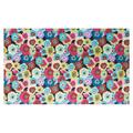 Blue/Pink 96 x 60 x 0.2 in Area Rug - MacKenzie-Childs Always Flowers Printed Throw Rug Recycled P.E.T. | 96 H x 60 W x 0.2 D in | Wayfair