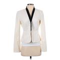 Calvin Klein Blazer Jacket: Short Ivory Print Jackets & Outerwear - Women's Size X-Small