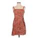 Forever 21 Casual Dress - Mini Square Sleeveless: Orange Dresses - Women's Size Small