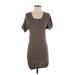 Charlotte Ronson Casual Dress - Mini Scoop Neck Short sleeves: Gray Print Dresses - Women's Size Small