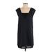 Rebecca Minkoff Casual Dress - Shift Plunge Short sleeves: Black Solid Dresses - Women's Size Small