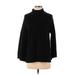 Calvin Klein Turtleneck Sweater: Black Color Block Tops - Women's Size Small