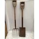 Early Century Antique Vintage Garden Fork and Spade