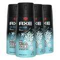 AXE Dual Action Body Spray Deodorant for Long Lasting Odor Protection Cool Ocean All Day Fresh Scent Mens Deodorant Formulated Without Aluminum 4 oz 4 count