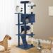 CL.HPAHKL 70in Cat Tree Tower Multi-Level Cat Tower Furniture Activity Center with Platform Scratching Posts Stand House Condo and Toy Cat Condos for Indoor Cats Activity Relaxing Navy Blue