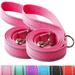 SUNNQ 2-Pack Reflective Dog Leash 6ft - Nylon Dog Leashes for Small Dogs Medium Dogs Large Dogs Puppy Cats - 6ft Training Leash with D Ring (Pink 5/8 X 6FT(2-Pack))