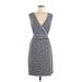 Tommy Hilfiger Casual Dress - Wrap: Blue Stripes Dresses - Women's Size Small