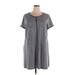 Ekouaer Casual Dress - Shift: Gray Stripes Dresses - Women's Size 2X-Large