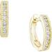 Gold and Diamond 46102 0.26Ctw Diamond Ladies Micro Pave Hoops - 10KYG