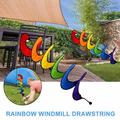 Kayannuo Toys Details Curlie Rainbow 60 inch Wind Spinner-Twister Colorful Twister Hanging Patio Decor