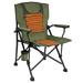 Luxury Heated Portable Camp Chair - Green/Grey - Great for Camping Sports and the Beach