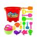 13Pcs Castle Sand Tools Beach Set Multicolor Creative Sand Mold Kits with Cartoon Molds and Bucket for Pools Backyard and Sandbox