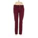 Hudson Jeans Jeggings - High Rise Skinny Leg Boyfriend: Burgundy Bottoms - Women's Size 31 - Dark Wash