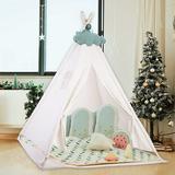 FLIP TRADE INC Indoor Dollhouse Indian Play Tent Children Teepee Tent White