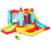 3 in 1 Kids Bouncy Castle Houseï¼Œ Inflatable Trampoline Slide Water Pool with Blower for Kids Age 3-8 Rocket Design