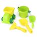 huanledash 5Pcs/Set Sand Digging Tools with Small Car Rake Hand-eye Coordination Interactive Hands-on Ability Baby Sand Toys with Bucket Outdoor Supplies