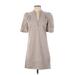 French Connection Casual Dress - Shirtdress: Gray Dresses - Women's Size 2