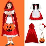 5PCS Little Red Riding Hood Children Party Clothing Height 90cm