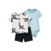 Carter s Child of Mine Baby Boy Shorts Outfit Set 3-Piece Sizes 0/3-24 Months
