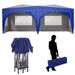 10 x20 Ez Pop Up Canopy Tent Commercial Instant Portable Folding Market Shelter with 6 Removable Sidewalls Carry Bag 6pcs Weight Bag UV-protective Canopies for Outdoor Gazebo Blue