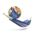 Bliss Hammocks BH-400W5CA | 40 Wide Hammock | Hand-Woven Rope Loops & Hanging Ropes | Outdoor Patio Backyard | Durable Cotton & Polyester Blend | 220 Lbs Capacity | Patriotic Stripe