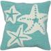 Frontporch Indoor/Outdoor Pillow 18 Square Starfish Aqua