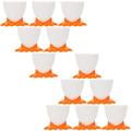 Cartoon Egg Cups Holder Easter 12 Pcs Foot Tray Plastic Eggs Taste Utensil for Kitchen Child