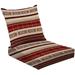 2-Piece Deep Seating Cushion Set traditional paisley pattern Outdoor Chair Solid Rectangle Patio Cushion Set