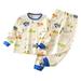 Fesfesfes Toddler Boys Girls Long Sleeve Outfit Sets Leisure Car Print Tops N Pants Sets Casual Home Wear Clothes Suit 3-4 Years