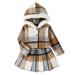 Toddler Outfits For Girls Boys Winter Long Sleeve Shirt Coat Jacket Plaid Print Kids Tops Hooded Outwear Skirt Neutral Baby Outfits Sets A