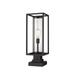 1 Light Outdoor Square Pier Mount Lantern in Metropolitan Style 8 inches Wide By 22.75 inches High-Black Finish Bailey Street Home 372-Bel-4185840