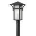 1 Light Large Outdoor Post Top or Pier Mount Lantern Craftsman-Coastal Style 11 inch Wide By 19.5 inch High-Satin Black Finish-Led Lamping Type Bailey