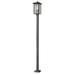 3 Light Outdoor Post Mount Lantern in Urban Style 11 inches Wide By 116.87 inches High-Black Finish Bailey Street Home 372-Bel-2750721