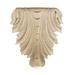 3-1/4 in. x 2-3/4 in. x 5/8 in. Unfinished Hand Carved North American Solid Hard Maple Wood Onlay Acanthus Wood Applique