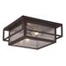 12 in. Hyde Park Outdoor Flush Mount in Espresso Bronze