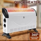 Convection Heater Electric Heater 3 Gears Space Heater Warmer With Thermostat 750-1800w With EU Plug