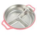 ONAPARTER Dinner Plate Flatware Toddler Suction Bowls Airplane Light Ceiling Child Stainless Steel Food Partition Pink ï¼ˆPinkï¼‰