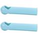 Clothesline Pole Handle End Cap Push Sweeper 2 Pcs Broom Rod Sleeve Dustpan Replace Mop Replacement Gripper