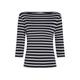 Tommy Hilfiger Damen T-Shirt mit U-Boot-Ausschnitt 3/4-Arm, lagune, Gr. M