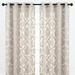 Chanasya Taupe Velvet Sheer Damask Curtains - 63 Inch Panels - Classy Elegant Textured Vintage Grommet Curtain Light Filtering Drapes for Living Room Bedroom Kitchen - Light Filtering 2 Panel Set