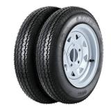 GymChoice 2 Pack Trailer Tires 480-12 4.80x12 4.80-12 4.8-12 Trailer Tires with 12 Rims 5 Lug on 4.5 Load Ranges C 6PR