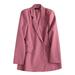 Womens Suit Jackets Candy pink Suit Jacket for Women Autumn Coat Mid Length Causal Jacket Coat