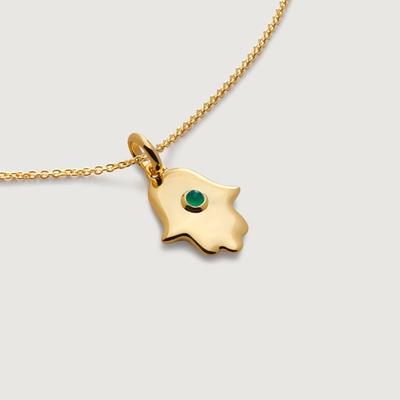 Hamsa Hand Pendant Charm Necklace Set