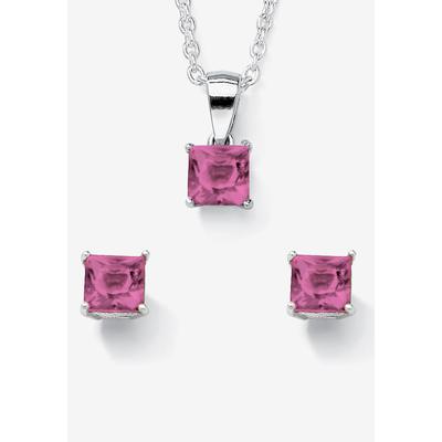 Women's Birthstone Jewelry Set In .925 Silver by PalmBeach Jewelry in June