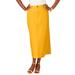 Plus Size Women's True Fit Stretch Denim Midi Skirt by Jessica London in Sunset Yellow (Size 34 W)