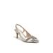 Wide Width Women's Social Event Slingback by LifeStride in Silver Faux Leather (Size 6 W)