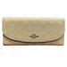 Coach Bags | Coach Signature F52601 Slim Envelope Wallet Long Women's | Color: Cream | Size: Os