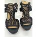 American Eagle Outfitters Shoes | American Eagle Black Lace Wedge Cork Platform Women Size 8.5 Boho | Color: Black | Size: 8.5