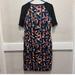 Lularoe Dresses | Lularoe Large Julia Dress | Color: Black/Blue | Size: L